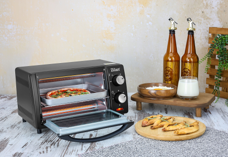 Mini cuptor Zilan-Roza ZLN4328, 9L, 800W, Geam dublu, Temporizator 60 min [4]