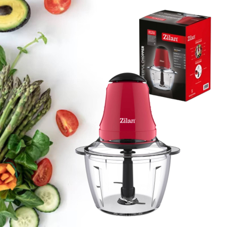 Mini tocator Zilan ZLN5619 Rosu, putere 200W, capacitate 1L, vas din sticla [6]
