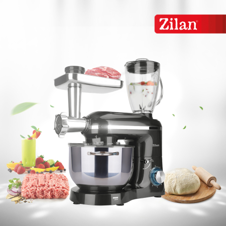 Mixer, blender si masina de tocat 3 in 1 Zilan ZLN1772 Negru, 6+1 nivele de control al vitezei, 1400W [7]