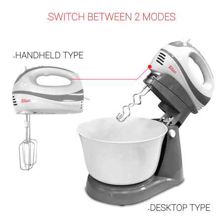 Mixer cu Bol capacitate mare 3.5litri ZILAN ZLN8419, putere 300W, functie turbo [6]