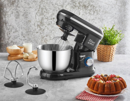 Mixer cu bol din inox ZILAN ZLN1215, 1000 W, Bol 4.5 L inox, 8 Viteze, Negru [4]