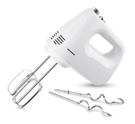 Mixere - Mixer de mana Heinner White Blossom HM-250WHSL, 250W, 6 viteze + Turbo, Alb