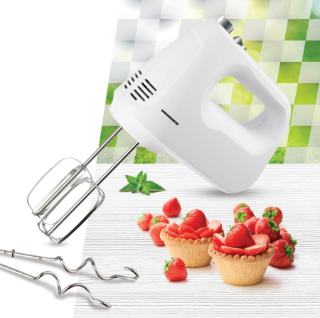 Mixer de mana Heinner White Blossom HM-250WHSL, 250W, 6 viteze + Turbo, Alb [1]