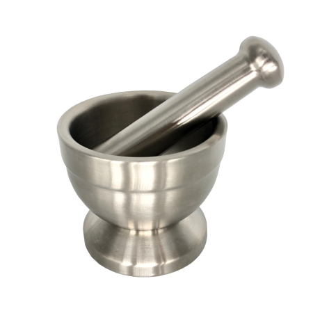 Ustensile gatit - Mojar cu pistil FLORIA ZLN2645, Inox, diametru 10 cm