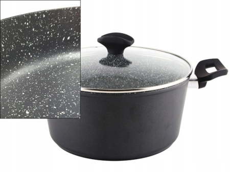 Oala cu capac sticla Zilan ZLN3321, Diametru 24 cm, Inaltime 12 cm, Material aluminiu, Interior granit, Compatibil inductie [5]