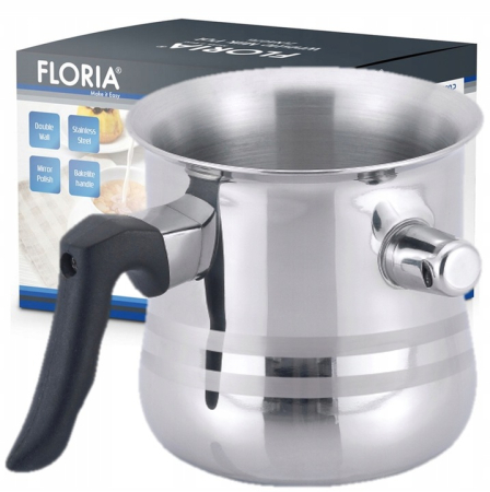 Oala pentru lapte cu fluier Floria ZLN1802 din otel inoxidabil, 3l [1]