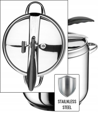 Oala sub Presiune Inox FLORIA ZLN5617, 12L - Baza 3 Straturi, Compatibila Toate Plitele [6]