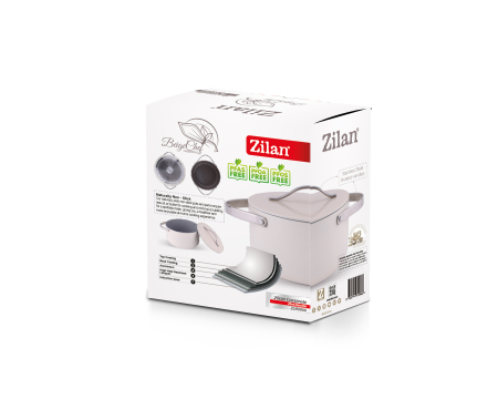 Oala Zilan ZLN0866 din 5 straturi de material, 20 cm diametru, capacitate 2.7l, Otel inoxidabil, Manere nituite [10]