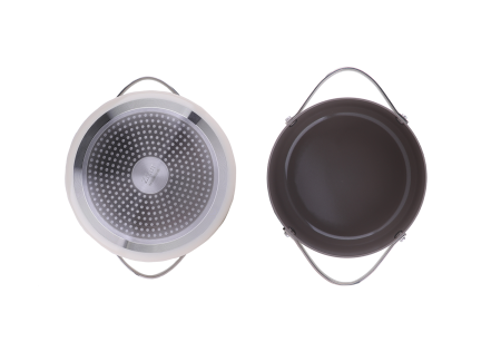 Oala Zilan ZLN0866 din 5 straturi de material, 20 cm diametru, capacitate 2.7l, Otel inoxidabil, Manere nituite [4]