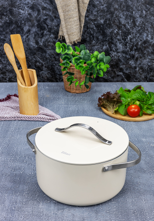 Oala Zilan ZLN0873 din 5 straturi de material, 24 cm diametru, capacitate 5.2l, manere nituite din otel inoxidabil [7]