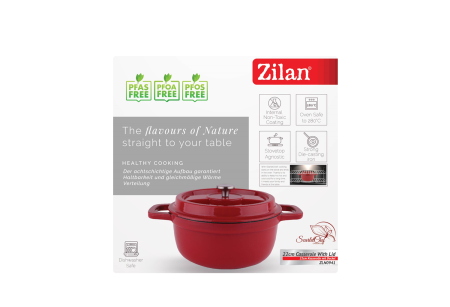 Oala Zilan ZLN0941, Din fier turnat sub presiune puternica, 2.6L, Diametru 22 cm, Inaltime 10 cm, Compatibila cuptor si masina de spalat vase [6]