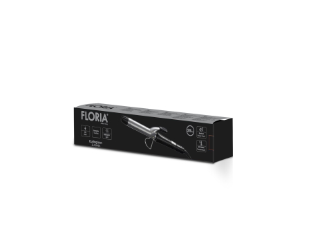 Ondulator de par Floria ZLN9464 cu clips, diamentru de 25mm, temperatura maxima de 200 grade, 40W, Negru [1]