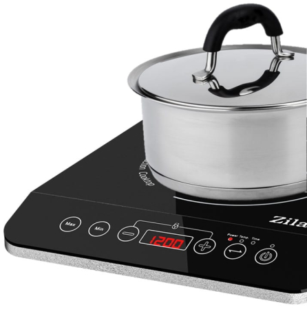 Plita cu inductie Zilan ZLN8078 Neagra, putere 2000W, geam din cristal negru [6]