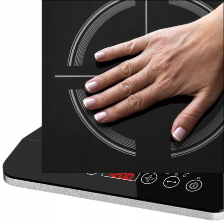 Plita cu inductie Zilan ZLN8078 Neagra, putere 2000W, geam din cristal negru [5]
