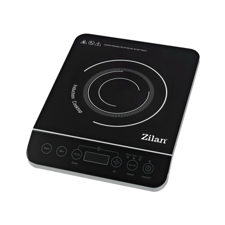 Plita cu inductie Zilan ZLN8078 Neagra, putere 2000W, geam din cristal negru [1]
