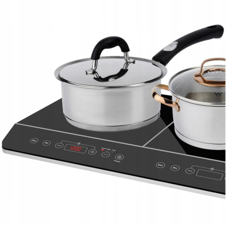Plita cu inductie Zilan ZLN8088 Neagra, doua ochiuri, putere 3500W, geam din cristal negru [5]