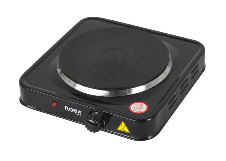 Plite electrice - Plita electrica Floria ZLN2806, 22 x 21 x 5 cm, Negru 1 ochi, Putere 1000W, 