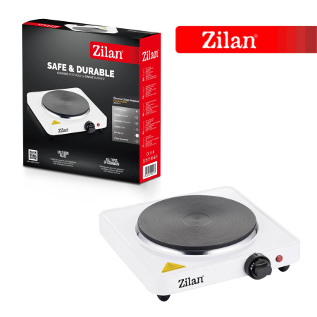 Plita electrica ZILAN Alb ZLN2173, 1500 W, 26 x 26 x 9.5 cm, 1 arzator, cu 5 trepte de reglaj, [3]