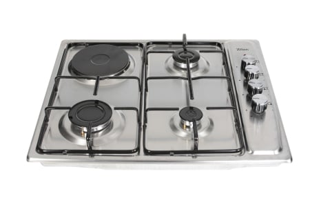 Plita incorporabila Zilan ZLN1918 GPL si Gaz natural 58x50 cm, 3 ochiuri, 1 ochi electric, duze de schimb incluse, aprindere electrica, Inox [3]