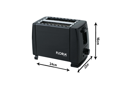 Prajitor de paine Floria ZLN1826 Negru, 700W, 7 nivele de control al temperaturii, buton de oprire [2]
