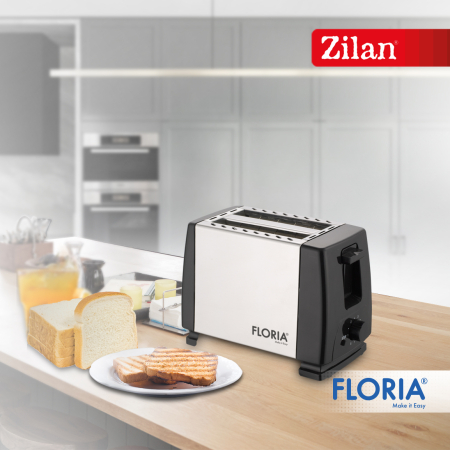 Prajitor de paine Floria ZLN1840 Negru/Inox, 700W, 7 nivele de control al temperaturii, buton de oprire [4]