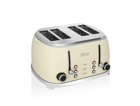 Prajitor de paine Retro Zilan ZLN1214, 4 felii de paine, 1500W, 6 trepte, dezghetare, reincalzire, picioruse antiderapante [2]