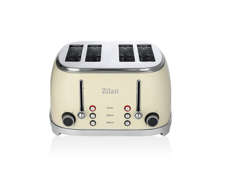 Prajitor de paine Retro Zilan ZLN1214, 4 felii de paine, 1500W, 6 trepte, dezghetare, reincalzire, picioruse antiderapante [1]