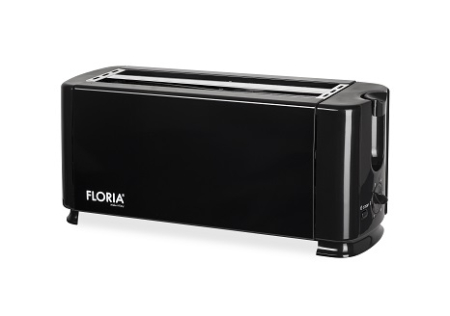 Prajitoare de paine - Prajitor paine dublu FLORIA ZLN2706, Negru Putere 1300W, 2 fante, 4 felii,