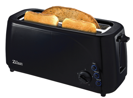 Prajitor paine dublu Zilan ZLN2713, Negru, 1400W, 5 grade rumenire si functii multiple [12]