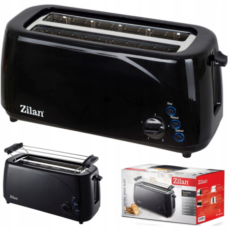 Prajitor paine dublu Zilan ZLN2713, Negru, 1400W, 5 grade rumenire si functii multiple [6]
