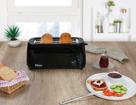 Prajitor paine dublu Zilan ZLN2713, Negru, 1400W, 5 grade rumenire si functii multiple [14]