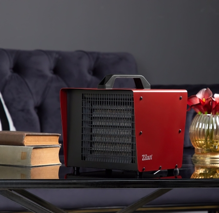 Radiator ceramic Zilan ZLN5558 Rosu, putere 3000W, protectie la supraincalzire, silentios [3]