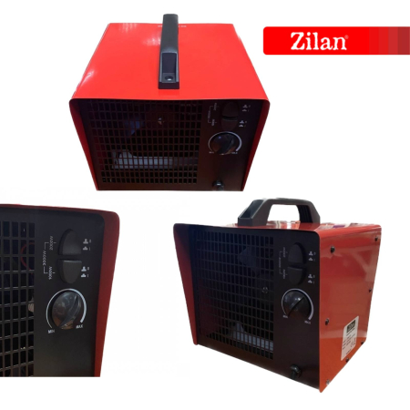 Radiator ceramic Zilan ZLN5558 Rosu, putere 3000W, protectie la supraincalzire, silentios [4]