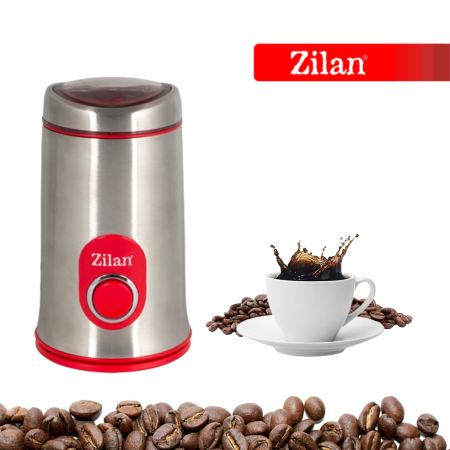 Rasnita cafea electrica, Zilan ZLN8012,Argintiu /Rosu 150 W, inox, cutite macinare otel inoxidabil  [3]
