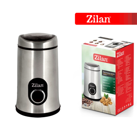 Rasnita cafea electrica, Zilan ZLN8013,Argintiu /Negru 150 W, inox, cutite macinare otel inoxidabil  [3]