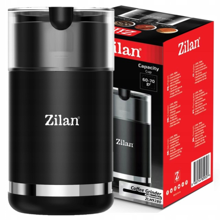 Rasnita electrica Zilan ZLN9280 pentru cafea, lame din otel, corp din plastic, negru [2]