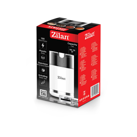 Rasnita electrica Zilan ZLN9281 pentru cafea, lame din otel, corp din plastic, Alb [1]