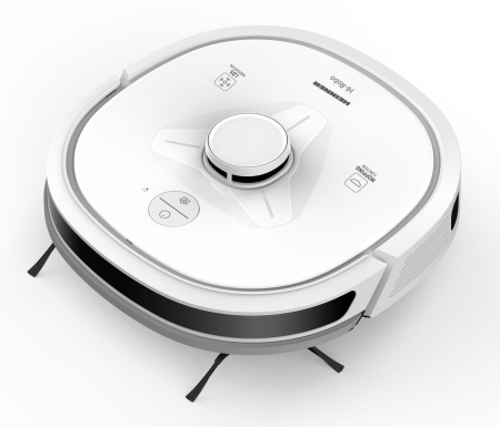 Ingrijire locuinta - Robot de aspirare Heinner HI-Robo HRVC-M33WH, WI-FI, aspirator si mop, 14.4V/ 3350 mAh, putere aspirare 2000Pa, motor BLDC, navigatie LDS, autonomie 180 min, recipient praf: 600 ml, rezervor apa 250 m