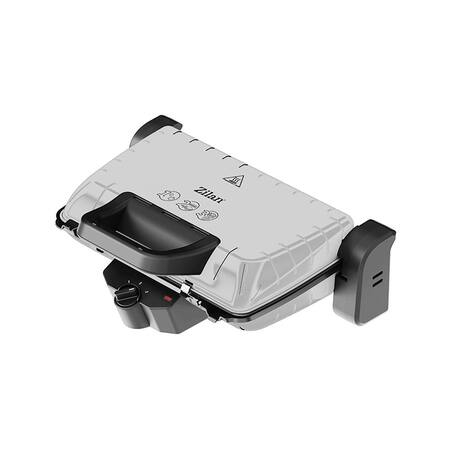Gratare electrice - Sandwich-maker and Grill Zilan ZLN4021, 1600 W, Termostat reglabil, Placi antiaderente, Inox