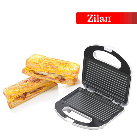 Sandwich Maker Floria ZLN0830 Alb, Putere 750W, Placa de tip grill, Antiaderenta, indicator luminos [2]