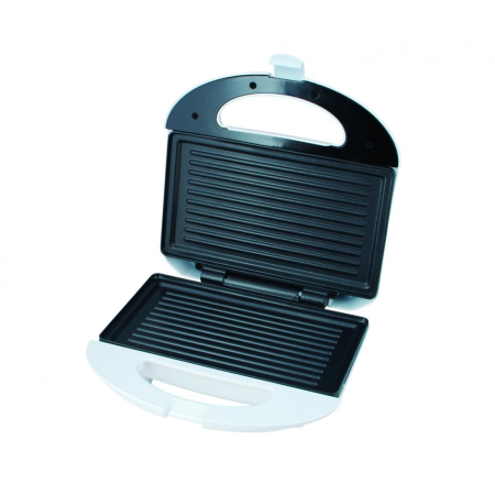 Sandwich maker Heinner SM-K750W, 750 W, placi antiadezive fixe tip grill, Alb [2]