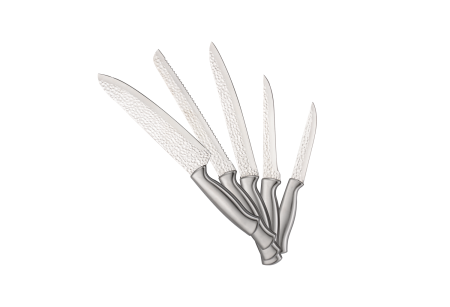 Set cutite 6 piese Zilan ZLN1641, Suport inclus din bambus, Cutite din otel inoxidabil 3CR13, Compatibil masina de spalat vase [1]