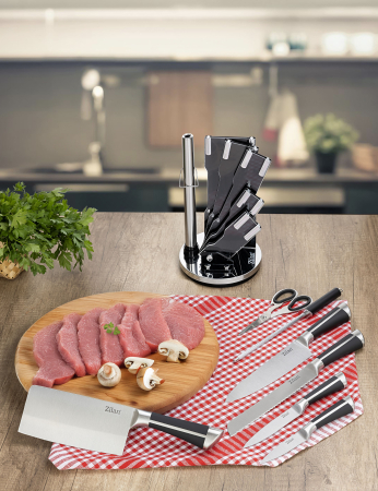Set cutite 8 piese Zilan ZLN1634, Suport inclus, Otel inoxidabil 3CR13, Compatibil masina de spalat vase [6]