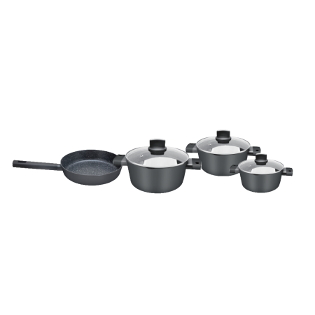 Set de oale Zilan ZLN0959 Negru, cu 7 piese, invelis din marmura si manere fine la atingere [1]