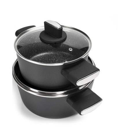 Set de oale Zilan ZLN0959 Negru, cu 7 piese, invelis din marmura si manere fine la atingere [5]