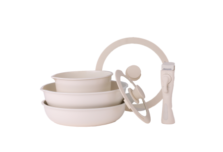 Set vase de gatit Zilan ZLN0965 din 8 piese, 5 straturi de material, compatibil cuptor [1]