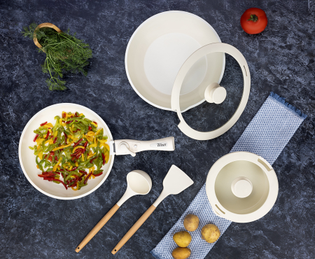 Set vase de gatit Zilan ZLN0965 din 8 piese, 5 straturi de material, compatibil cuptor [10]