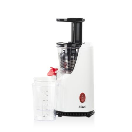 Storcatoare - Storcator de fructe si legume cu melc Zilan ZLN4014, Alb 200 W, 58-65 RPM, Recipient suc 600 ml, Recipient pulpa 600 ml, Functie Reverse,