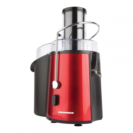 Electrocasnice - Storcator de fructe si legume Heinner XF-1000RD, 1000 W, Recipient suc 1 l, Recipient pulpa 2 l, 2 Viteze, Tub de alimentare 75 mm, Rosu