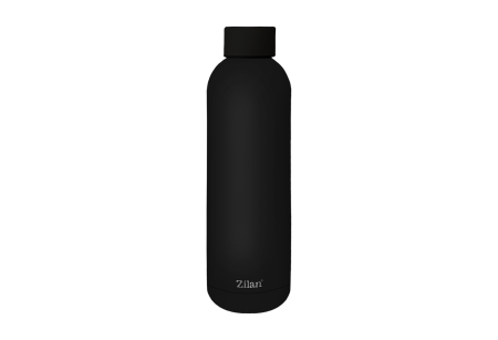 Termosuri si Cani termos - Termos Zilan ZLN9840 tip sticla sport, capacitate 500ml, interior din inox, pereti dublii, negru